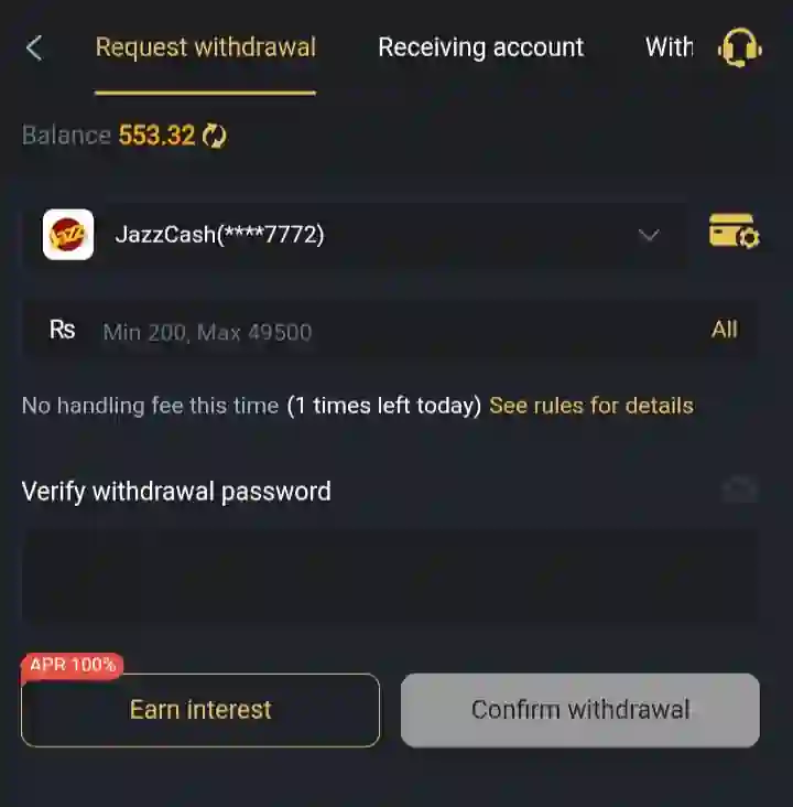 six game deposit and withdrawal
